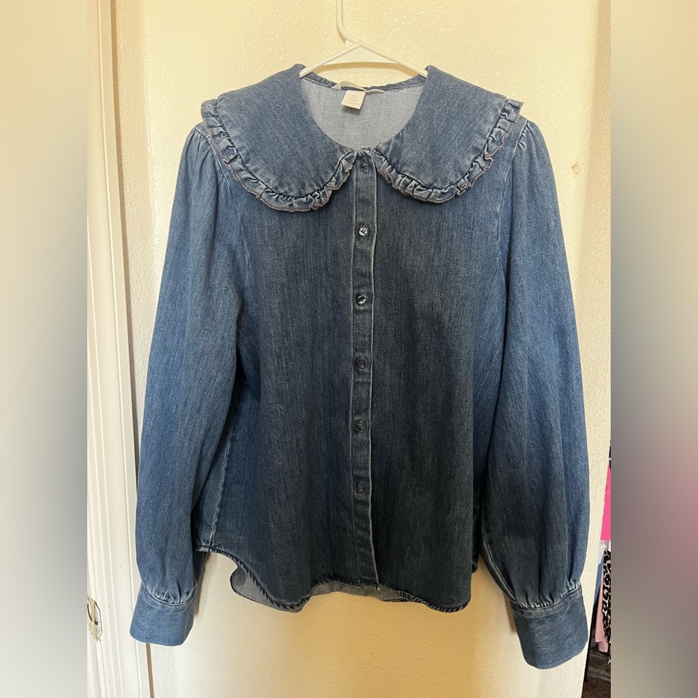 H&M denim blouse